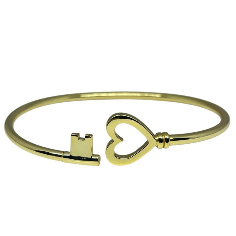 ティファニー TIFFANY＆CO ハートキーワイヤーブレス 750YG ジュエリー