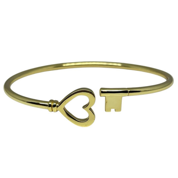 ティファニー TIFFANY＆CO ハートキーワイヤーブレス 750YG ジュエリー