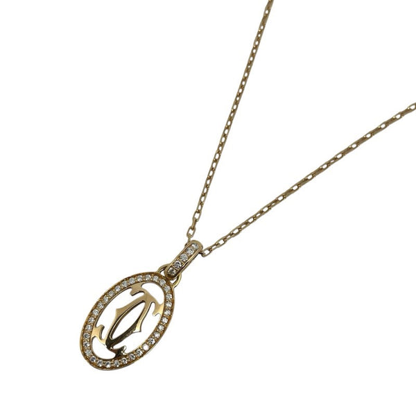 カルティエ Cartier ロゴドゥーブル ダイヤネックレス 750PG ジュエリー