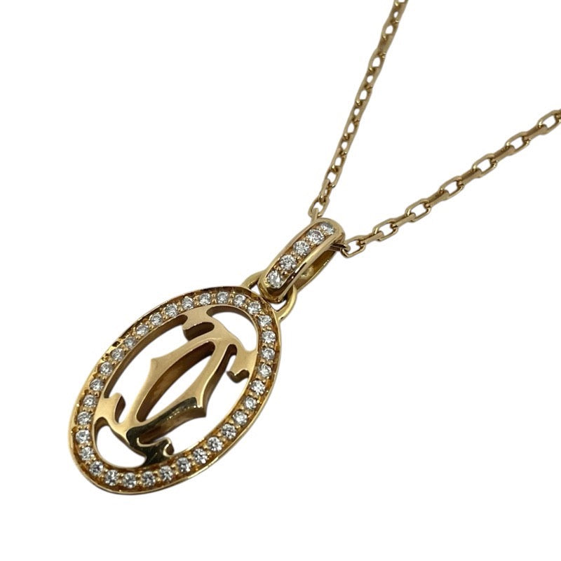 カルティエ Cartier ロゴドゥーブル ダイヤネックレス 750PG ジュエリー