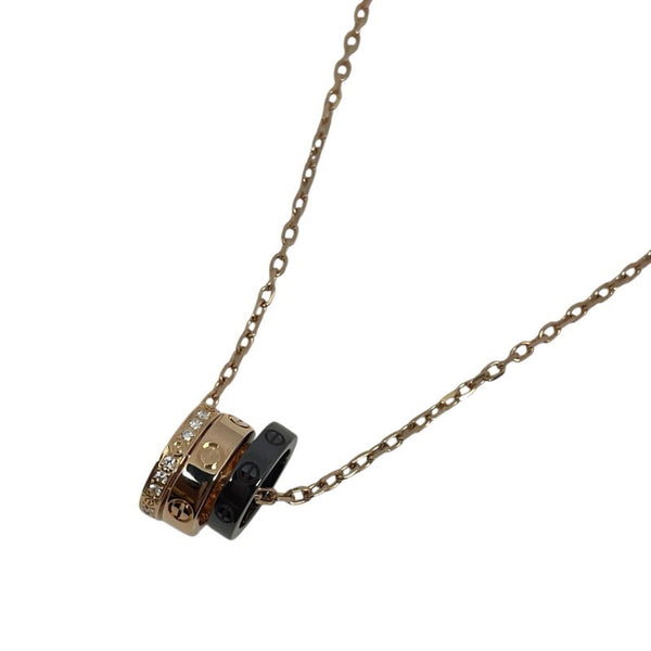 カルティエ Cartier ラブスリーフープダイヤネックレス 750PG ジュエリー