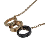 カルティエ Cartier ラブスリーフープダイヤネックレス 750PG ジュエリー