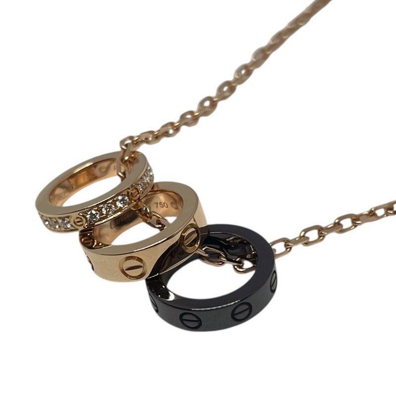 カルティエ Cartier ラブスリーフープダイヤネックレス 750PG ジュエリー