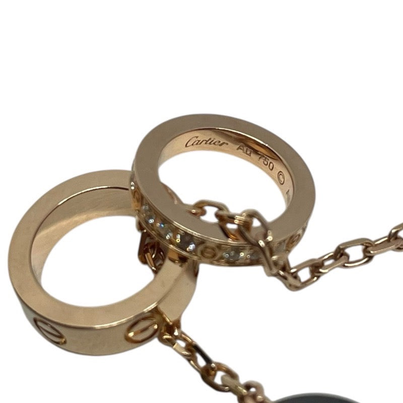 カルティエ Cartier ラブスリーフープダイヤネックレス 750PG ジュエリー