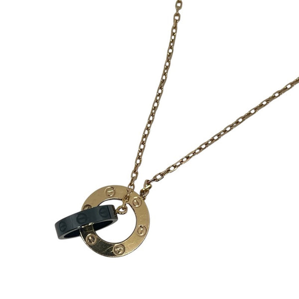 カルティエ Cartier ラブサークルネックレス３Pダイヤ 750PG/SS ジュエリー