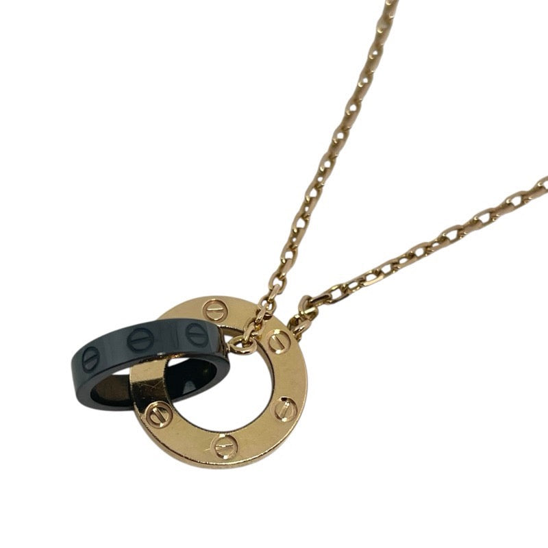 カルティエ Cartier ラブサークルネックレス３Pダイヤ 750PG/SS ジュエリー