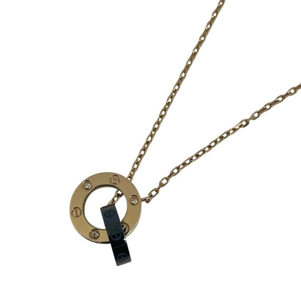 カルティエ Cartier ラブサークルネックレス３Pダイヤ 750PG/SS ジュエリー
