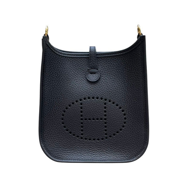 エルメス HERMES エヴリンTPM W刻 ブラック×ゴールド金具 トリヨンクレマンス レディース ショルダーバッグ