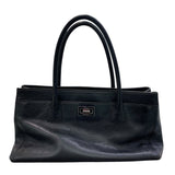 シャネル CHANEL 2.55 エグゼクティブトート A29292 10番台 ブラック×シルバー金具 キャビアスキン レディース トートバッグ