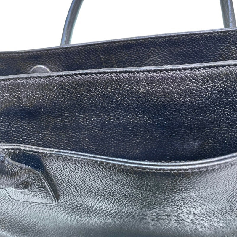 シャネル CHANEL 2.55 エグゼクティブトート A29292 10番台 ブラック×シルバー金具 キャビアスキン レディース トートバッグ