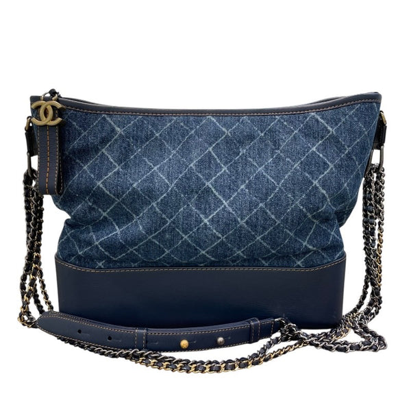 シャネル CHANEL ガブリエルドゥ シャネル ホーボー ラージ A93825 25番台 ブルー×ネイビー デニム/レザー レディース ショルダーバッグ