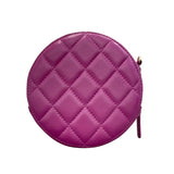 シャネル CHANEL チェーンショルダーバッグ 30番台 パープル×ゴールド金具 ラムスキン レディース ショルダーバッグ