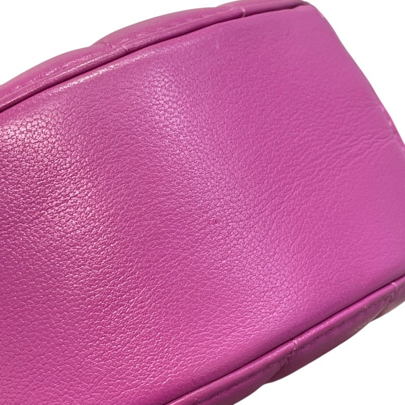 シャネル CHANEL チェーンショルダーバッグ 30番台 パープル×ゴールド金具 ラムスキン レディース ショルダーバッグ