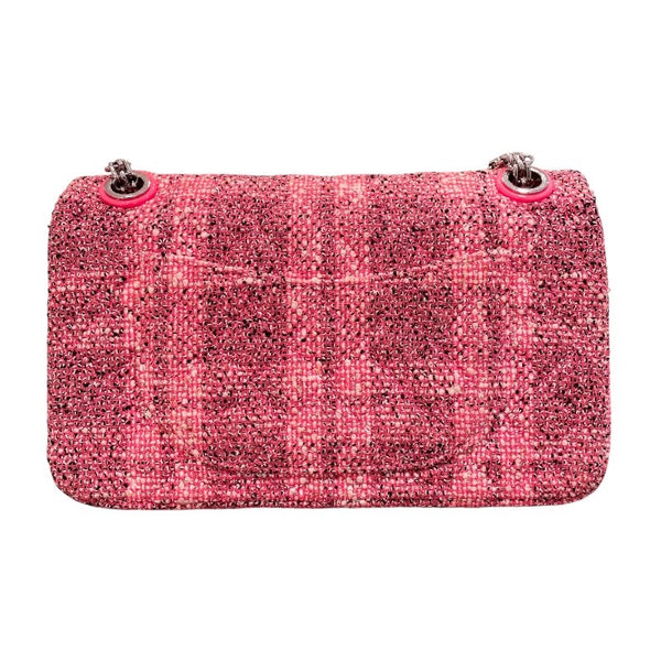 シャネル CHANEL 2.55 ショルダーバッグ A37586 27番台 ピンク×シルバー金具 ツイード レディース ショルダーバッグ