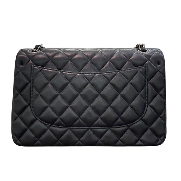 エルメス HERMES デカマトラッセ30 A58600 15番台 ブラック×シルバー金具 ラムスキン レディース ショルダーバッグ