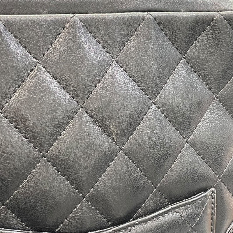 シャネル CHANEL カンボンライン ショルダー ミディアム A25178 10番台 ブラック×シルバー金具 カーフ レディース ショルダーバッグ