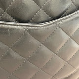 シャネル CHANEL カンボンライン ショルダー ミディアム A25178 10番台 ブラック×シルバー金具 カーフ レディース ショルダーバッグ