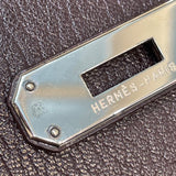 エルメス HERMES ケリー32 □F刻印　(2002年製) ショコラ　シルバー金具 シェーブル レディース ハンドバッグ
