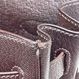 エルメス HERMES ケリー32 □F刻印　(2002年製) ショコラ　シルバー金具 シェーブル レディース ハンドバッグ