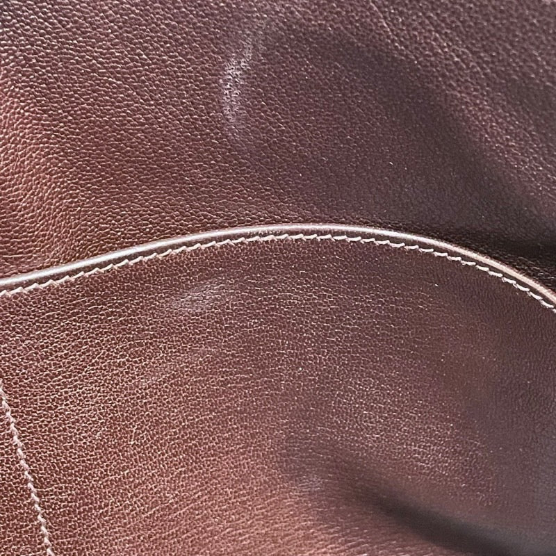 エルメス HERMES ケリー32 □F刻印　(2002年製) ショコラ　シルバー金具 シェーブル レディース ハンドバッグ