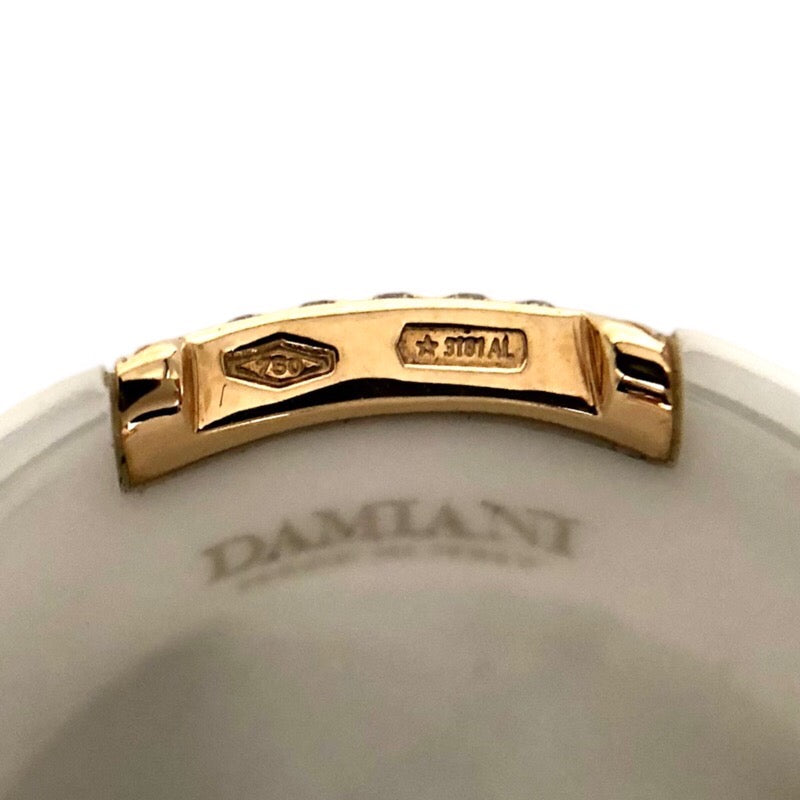 ダミアーニ DAMIANI Dアイコン ダイヤリング ホワイトセラミック/750PG ...