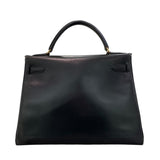 エルメス HERMES ケリー32 □C刻印 (1999年製) ブラック ゴールド金具 ボックスカーフ レディース ハンドバッグ