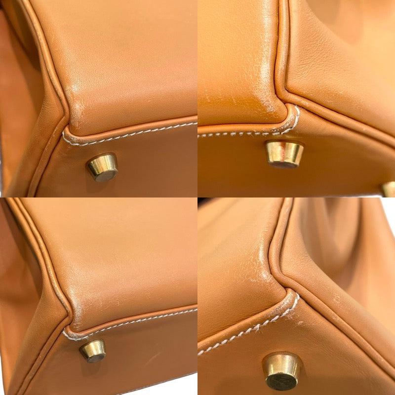 エルメス HERMES ケリー28 内縫い □B刻 ナチュラル×ゴールド金具 バレニア レディース ショルダーバッグ