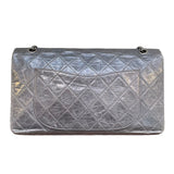 シャネル CHANEL 2.55チェーンショルダー ブルーグレー SV金具 レザー レディース ショルダーバッグ