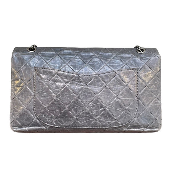 シャネル CHANEL 2.55チェーンショルダー ブルーグレー SV金具 レザー レディース ショルダーバッグ