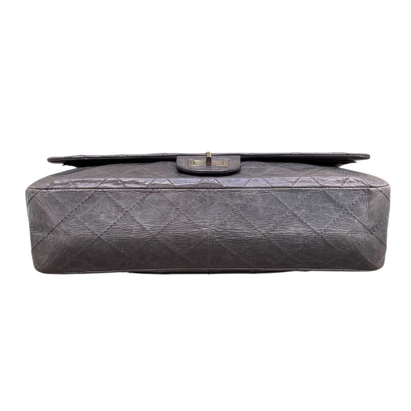 シャネル CHANEL 2.55チェーンショルダー ブルーグレー SV金具 レザー レディース ショルダーバッグ