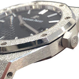 オーデマ・ピゲ AUDEMARS PIGUET ロイヤルオーク フロステッドゴールド 67653BC.GG.1263BC.02 ブラック文字盤 K18WG クオーツ レディース 腕時計