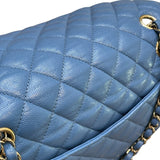 シャネル CHANEL マトラッセ25 A01112 30番台 ライトブルー ゴールド金具 キャビアスキン レディース ショルダーバッグ
