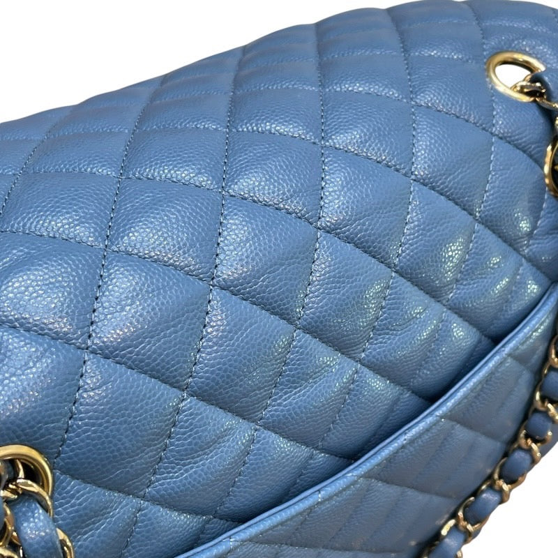 シャネル CHANEL マトラッセ25 A01112 30番台 ライトブルー ゴールド金具 キャビアスキン レディース ショルダーバッグ