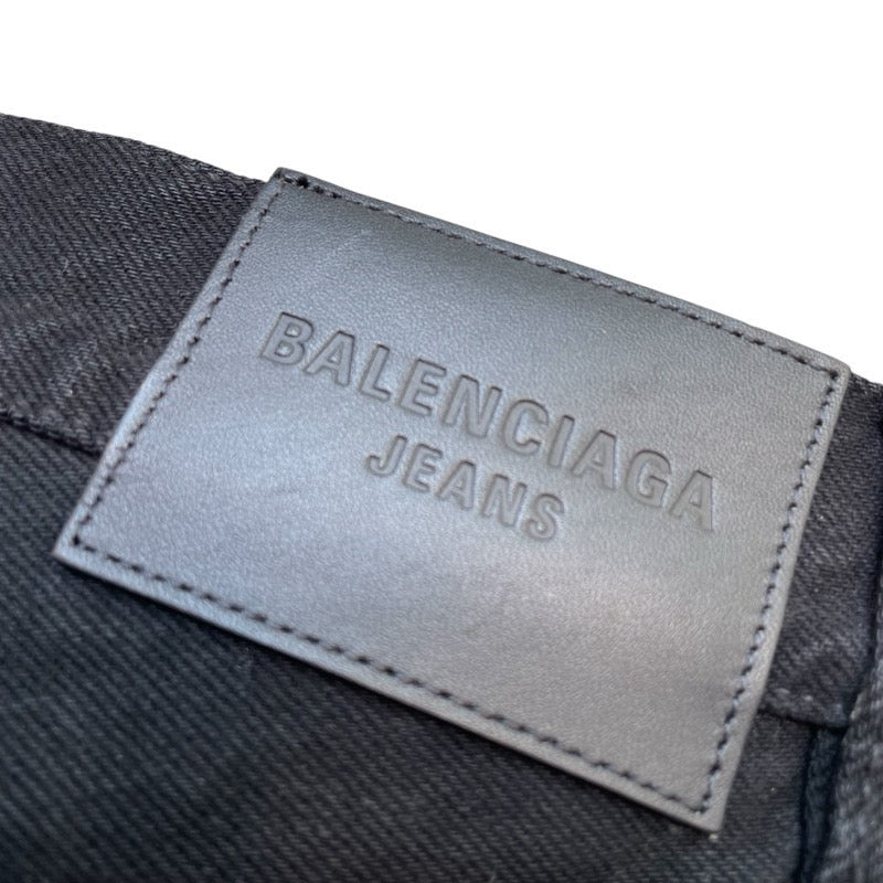 バレンシアガ BALENCIAGA デニムパンツ 681733 ブラック コットン ユニセックス デニムパンツ