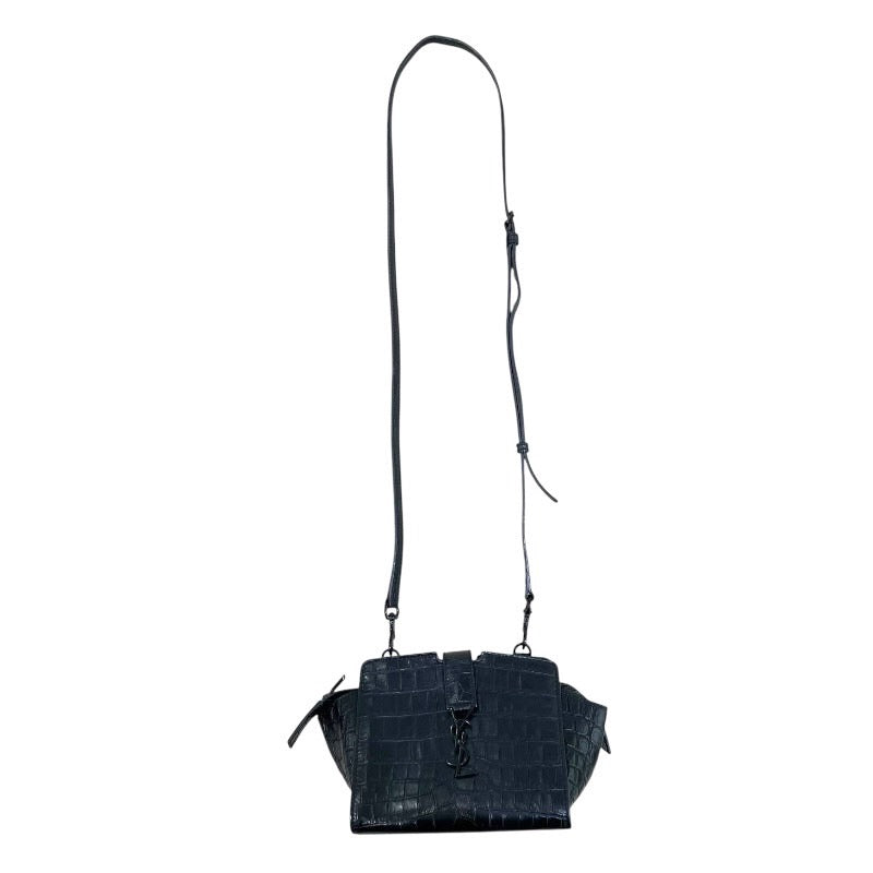 サンローラン SAINT LAURENT トイカバス 452322 ブラック 型押しレザー レディース ショルダーバッグ