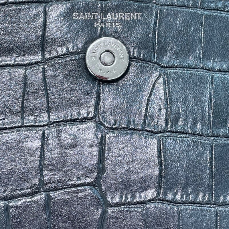 サンローラン SAINT LAURENT トイカバス 452322 ブラック 型押しレザー レディース ショルダーバッグ