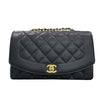 シャネル CHANEL ダイアナ25 A01165 2番台 ブラック GD金具 キャビアスキン レディース ショルダーバッグ