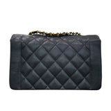 シャネル CHANEL ダイアナ25 A01165 2番台 ブラック GD金具 キャビアスキン レディース ショルダーバッグ