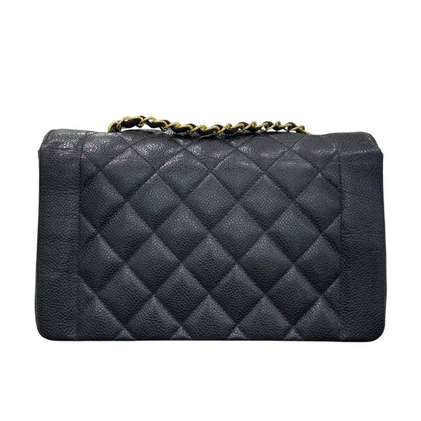 シャネル CHANEL ダイアナ25 A01165 2番台 ブラック GD金具 キャビアスキン レディース ショルダーバッグ