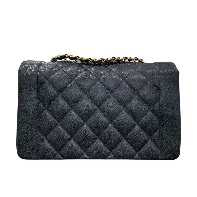 シャネル CHANEL ダイアナ25 A01165 2番台 ブラック GD金具 キャビアスキン レディース ショルダーバッグ