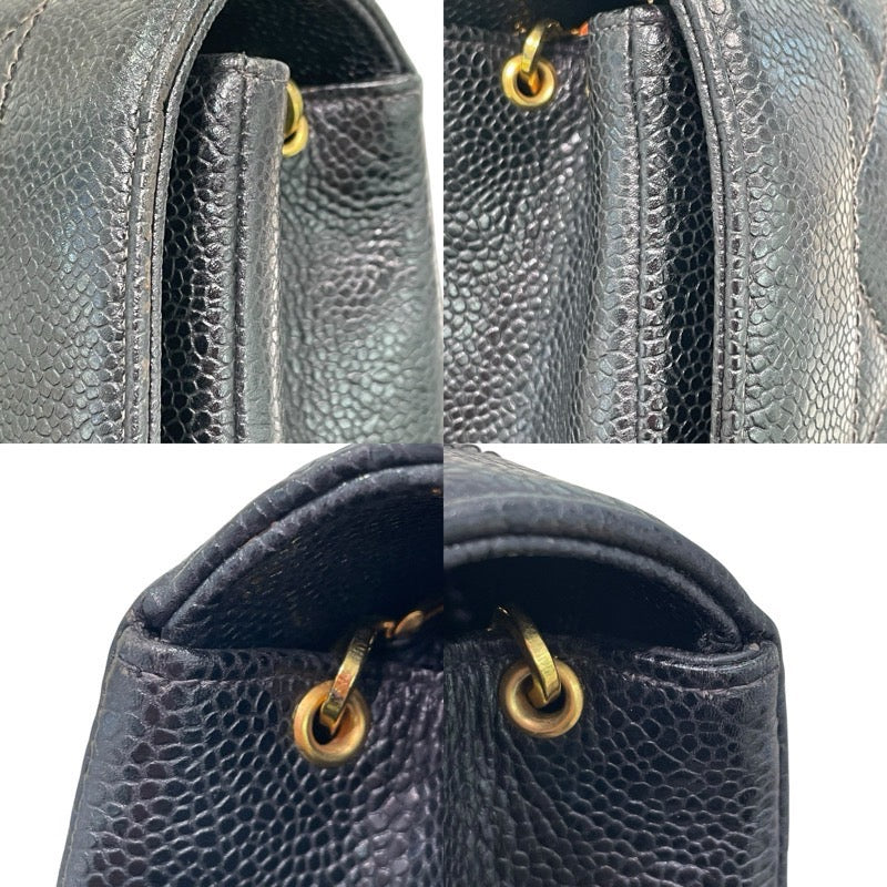 シャネル CHANEL ダイアナ25 A01165 2番台 ブラック GD金具 キャビアスキン レディース ショルダーバッグ