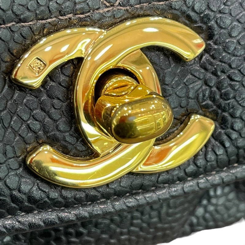 シャネル CHANEL ダイアナ25 A01165 2番台 ブラック GD金具 キャビアスキン レディース ショルダーバッグ
