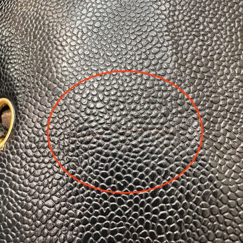 シャネル CHANEL ダイアナ25 A01165 3番台 ブラック　ゴールド金具 キャビアスキン レディース ショルダーバッグ