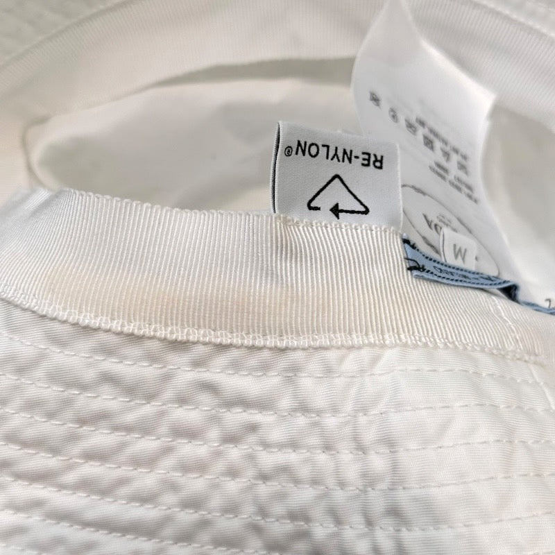 プラダ PRADA RE-NYLON トライアングルバケットハット 1HC137 ホワイト ナイロン レディース その他ファッション雑貨