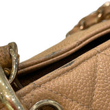 シャネル CHANEL GSTチェーントート A50995 8番台 ベージュ ゴールド金具 キャビアスキン レディース トートバッグ