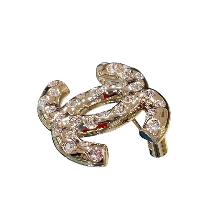 シャネル CHANEL ココマーク ラインストーン ブローチ ゴールド GP/ラインストーン アクセサリー