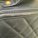 シャネル CHANEL CCフィリグリースモールバニティ A93342 26番台 ネイビー GD金具 キャビアスキン レディース ショルダーバッグ