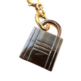 エルメス HERMES アミュレットパドロックPM ゴールド GP/バッファローホーン アクセサリー