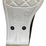 シャネル CHANEL マトラッセ キルティング レインブーツ ブラック レディース ブーツ