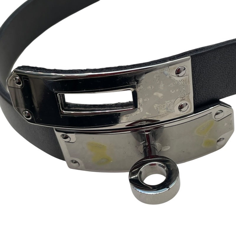 エルメス HERMES ジャンピング ケリー金具 レザーロングブーツ ブラック シルバー金具 レザー レディース ブーツ